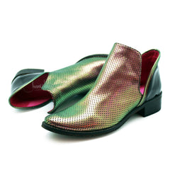 Zippette - Iridescent ankle boot - British D'sire