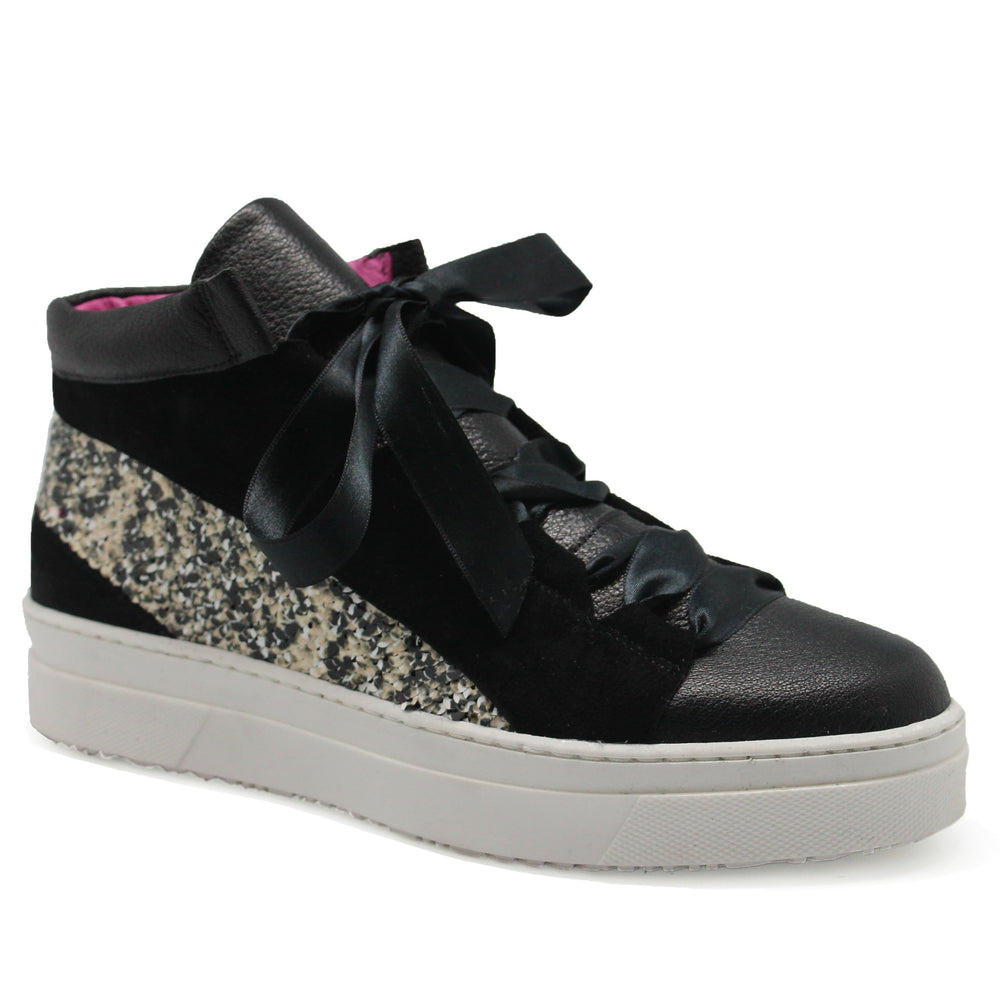 Patin Black/White Sequin High-Rise Sneaker – LAST PAIRS 36 & 39!