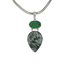 Sterling Silver Pedant with a Very Beautiful Seraphinite Pendant Accent With a Sparkling Uvarovite