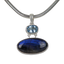 Stunning Labradorite set horizontally and a Beautiful Blue Topaz Statement Sterling silver Pendant