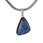 Simple Uncustomary Shape Beautiful Labradorite Set on Sterling Silver Open Back Bazel