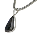 Simple Uncustomary Shape Beautiful Labradorite Set on Sterling Silver Open Back Bazel