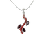 Red Coral Branch Pendant Accent with Faceted Multi-Garnet Stones