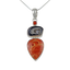Sponge Coral Statement Pendant Accents with three Complementary Stones