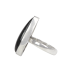 Sundari Jewellery Teardrop Shaped Chunky Labradorite Sterling Silver Ring