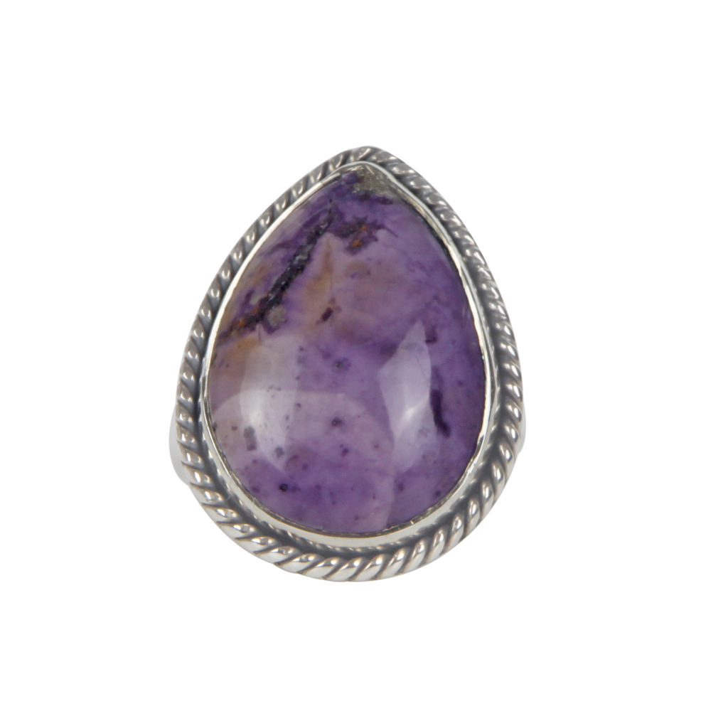 Sundari Jewellery Teardrop Shaped Tiffany Sterling Silver Ring