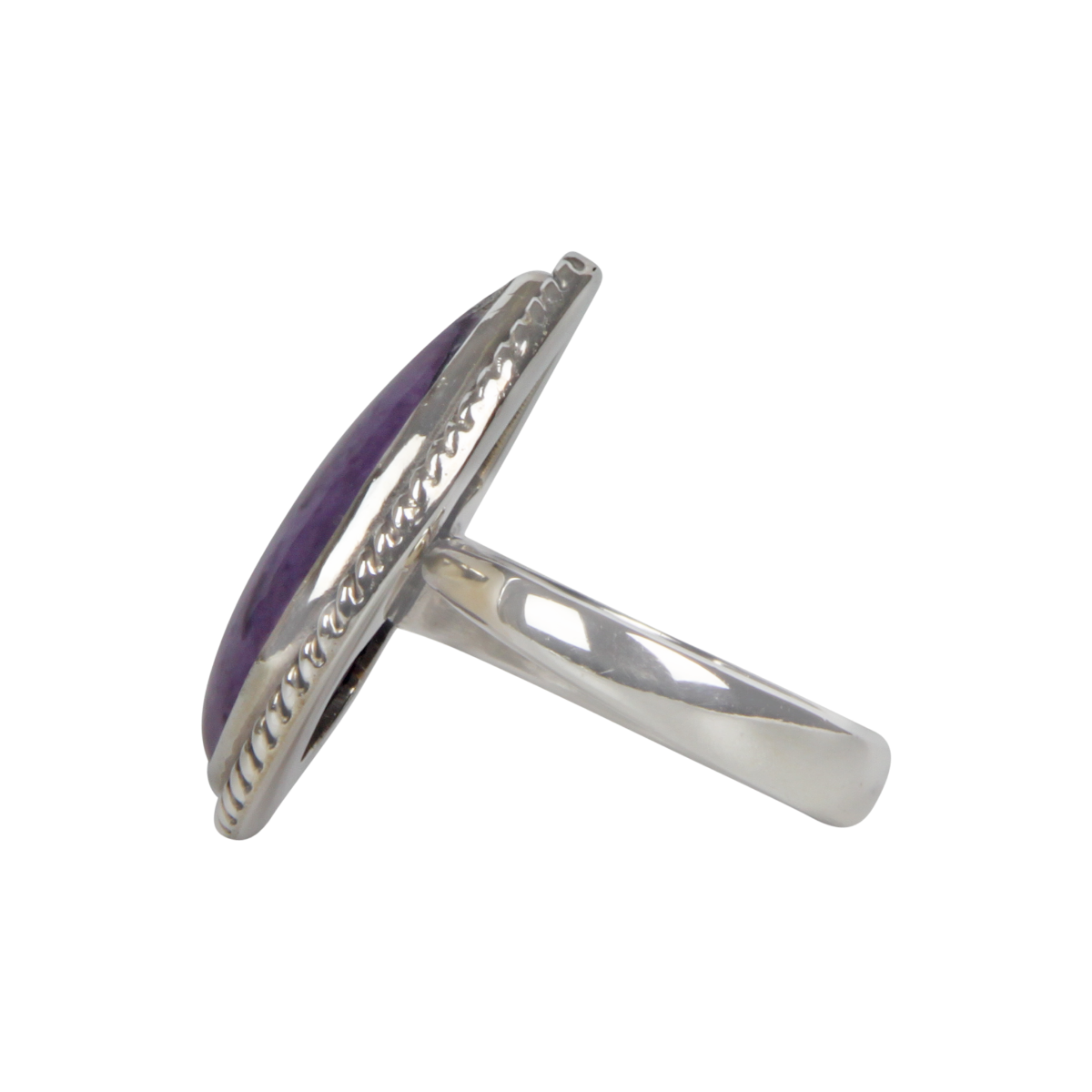 Sundari Jewellery Teardrop Shaped Tiffany Sterling Silver Ring Secondary image