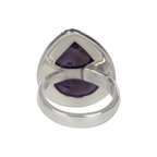 Sundari Jewellery Teardrop Shaped Tiffany Sterling Silver Ring