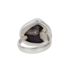 Sundari Jewellery Small Black Agate Sterling Silver Ring