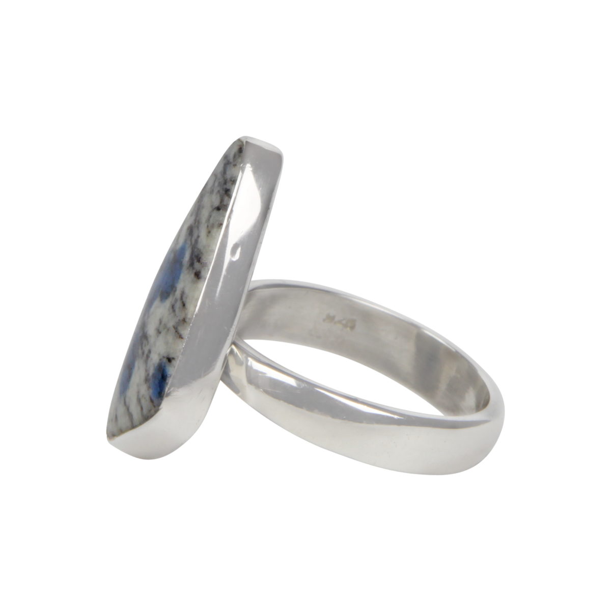 Sundari Jewellery Uncustomary shaped K2 Jasper Sterling Silver Ring