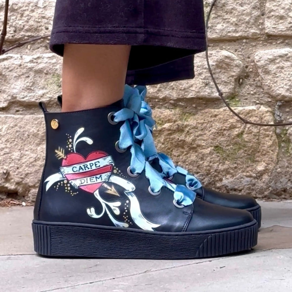 Tattoo- Black ankle boot - Chanii B