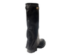 Knee High Faux Leather Fold Over Chunky Sole Boots