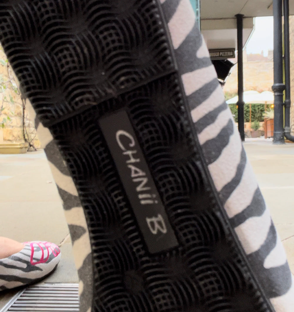 Bee Free -Zebra leather Ballerina - Chanii B