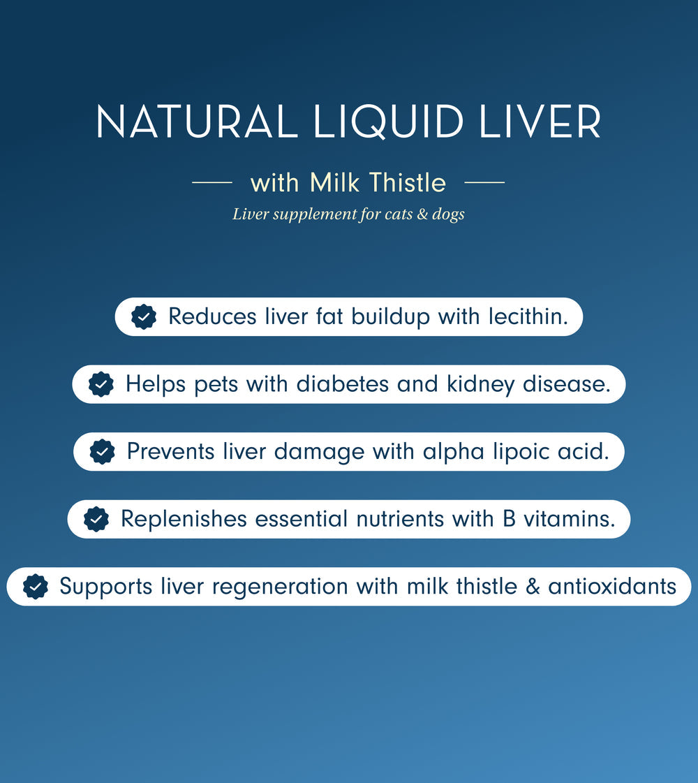 Liquid Liver Supplement for Dogs and Cats with Milk Thistle