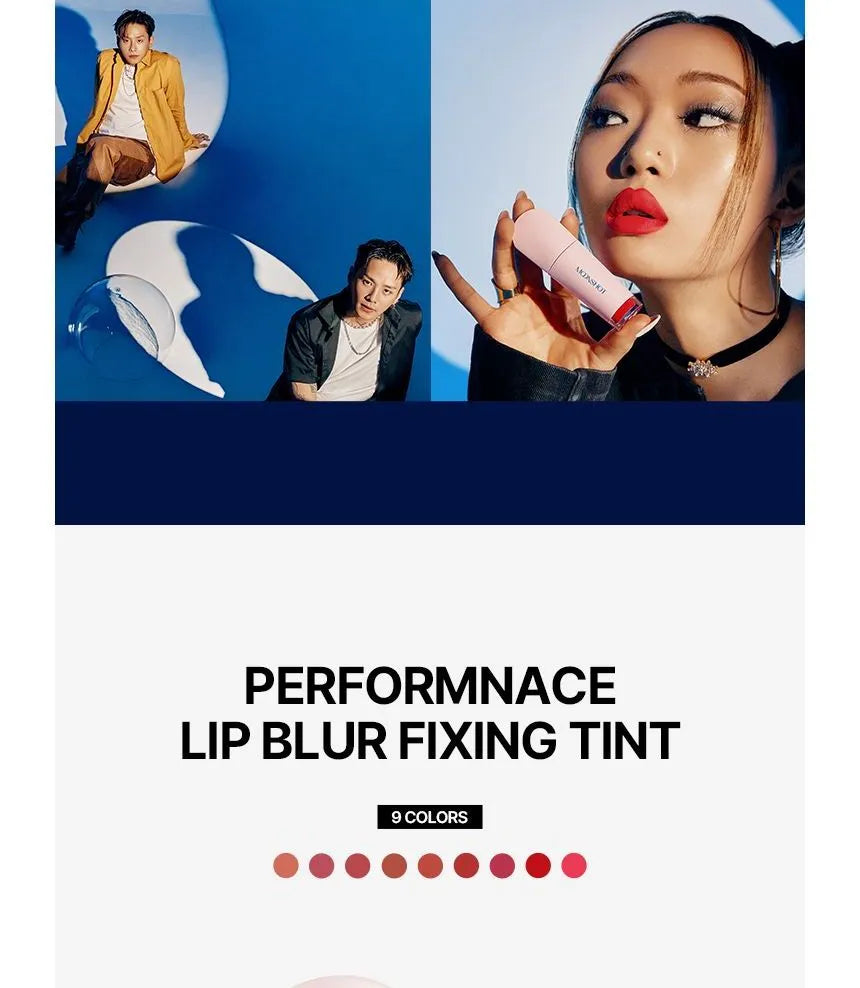 Moonshot Performance Lip Blur Fixing Tint #05 Power Hustle: Warm-tone lively red colour
