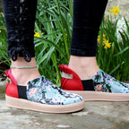 La Princess - Python- denim print leather slip on sneaker - Chanii B