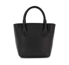 Italian Designer Leather Grab Bag - Swolit Domenico - Black