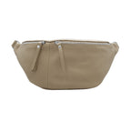 Italian Designer Leather Large Sling Bag Dark Beige