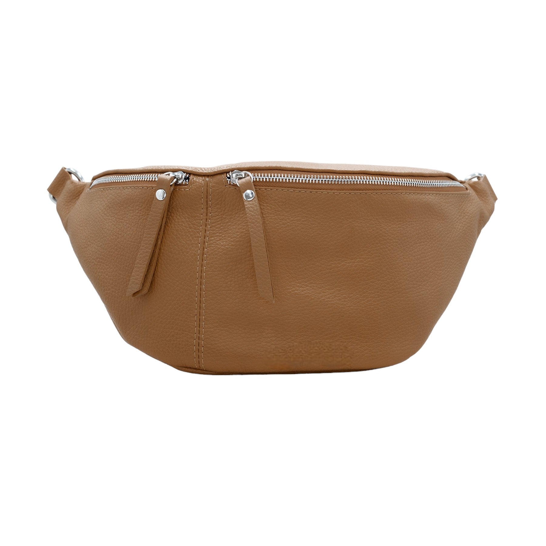 Italian Designer Leather Large Sling Bag Dark Tan Main image