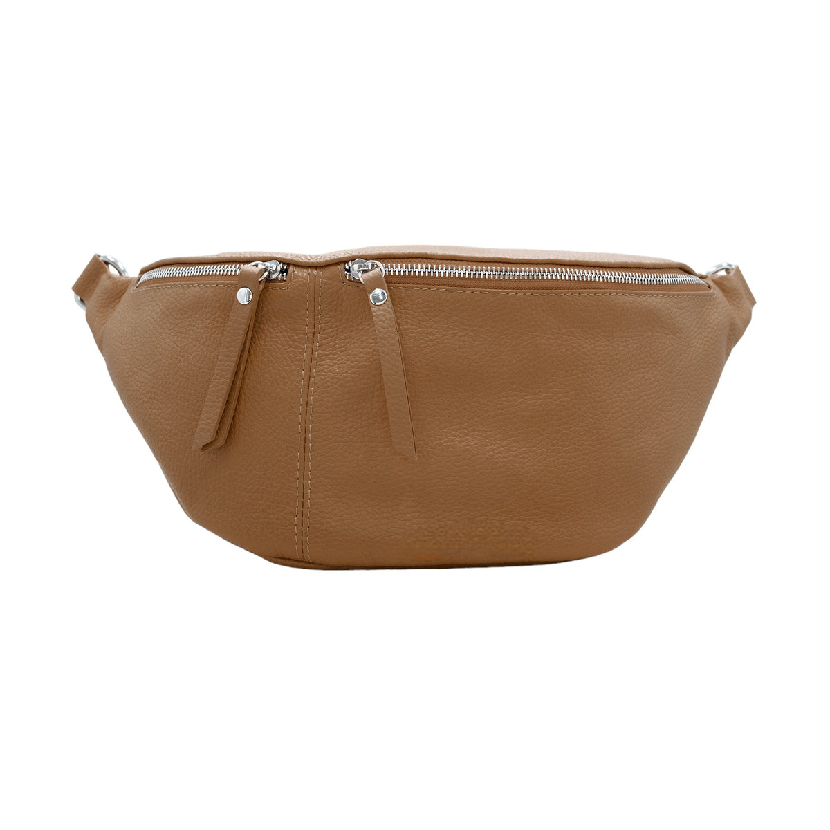 Italian Designer Leather Large Sling Bag Dark Tan