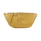 Italian Designer Leather Large Sling Bag Mustard