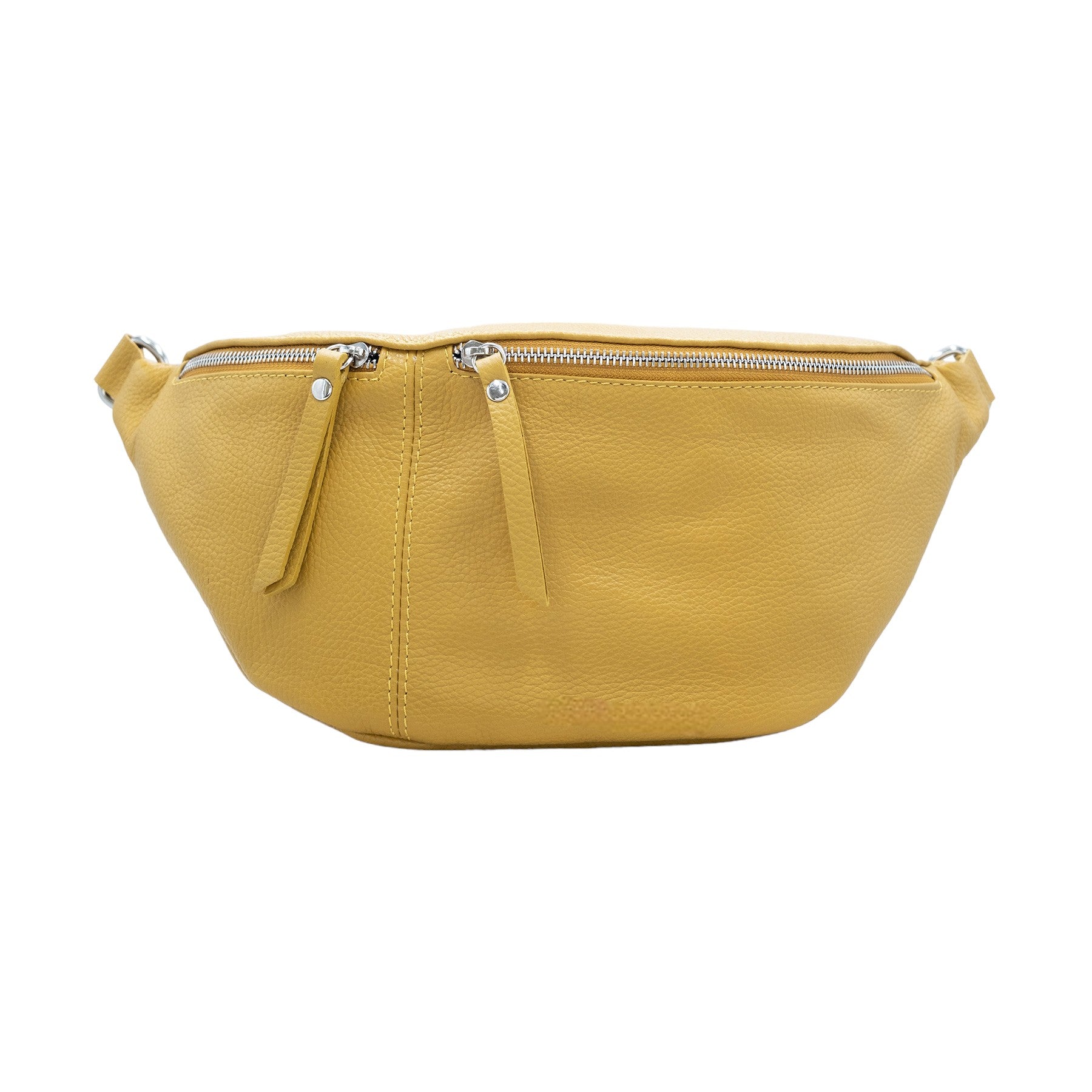 Italian Designer Leather Large Sling Bag Mustard