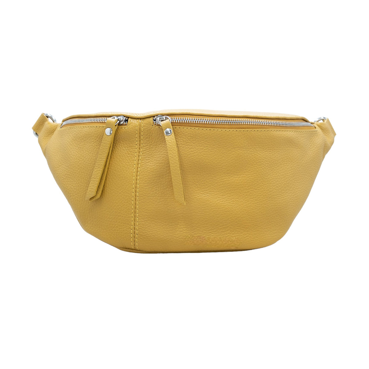 Italian Designer Leather Large Sling Bag Mustard