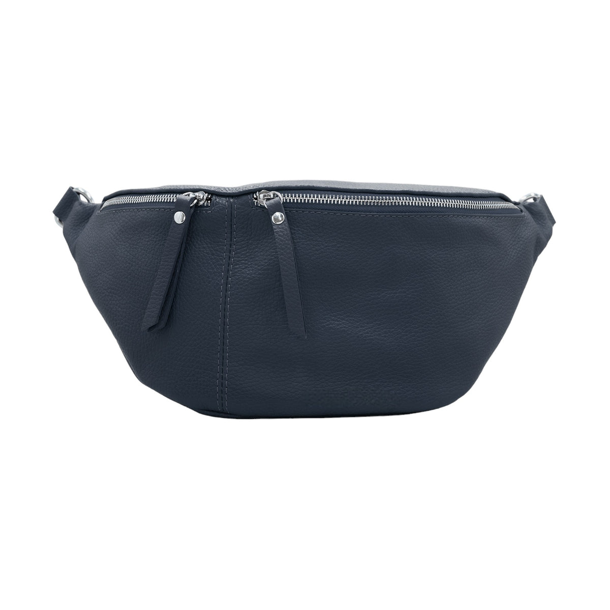Italian Designer Leather Large Sling Bag Navy