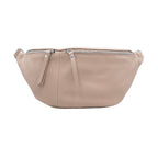 Italian Designer Leather Large Sling Bag Nude