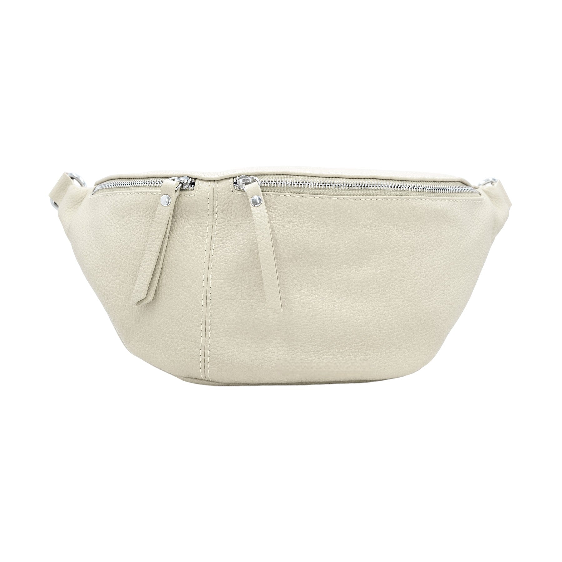 Italian Designer Leather Large Sling Bag Stone