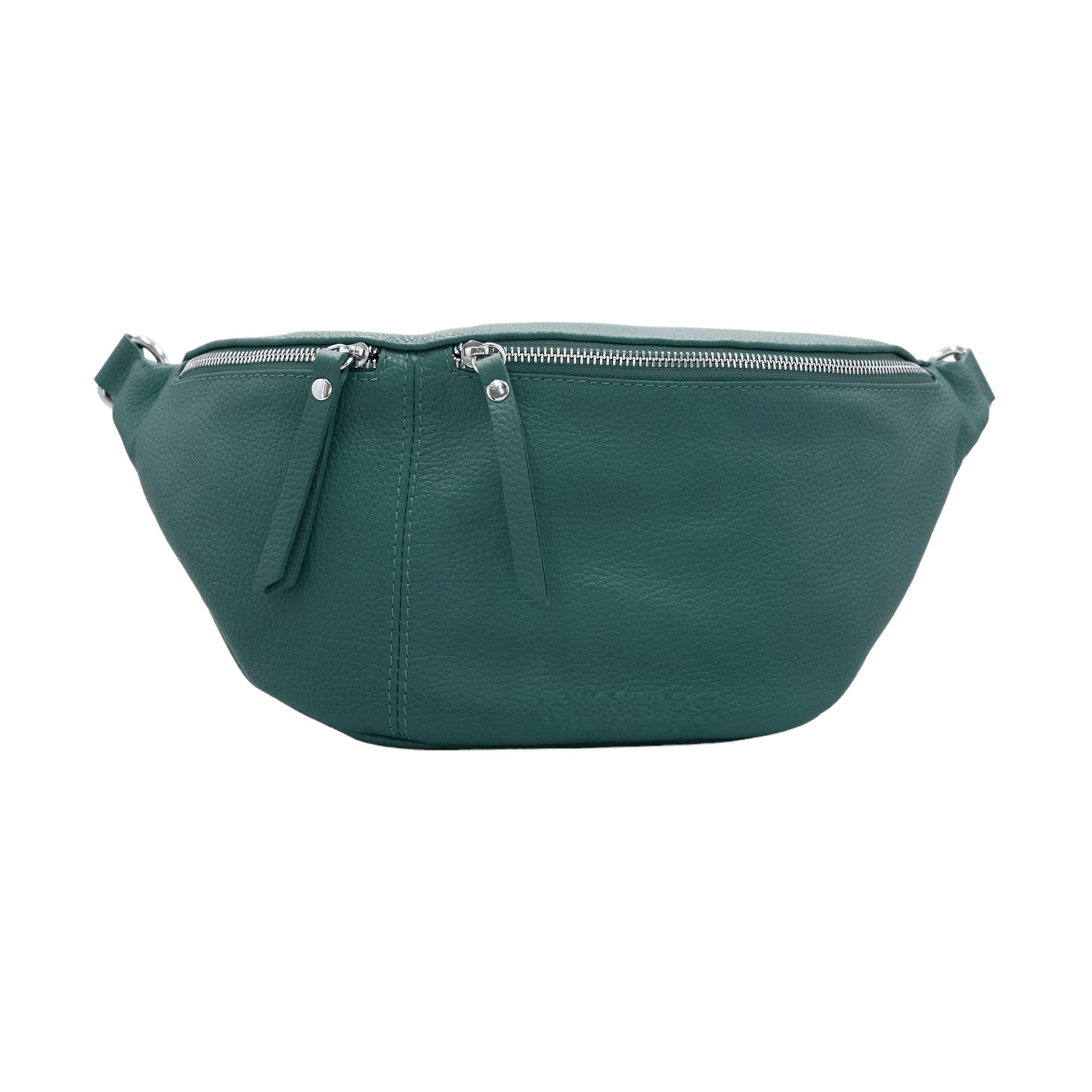 Italian Designer Leather Large Sling Bag Teal Main image