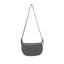 Italian Designer Leather Round Shoulder Bag Dark Grey