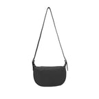 Italian Designer Leather Round Shoulder Bag Black
