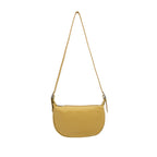 Italian Designer Leather Round Shoulder Bag Mustard