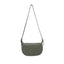 Italian Designer Leather Round Shoulder Bag Olive Green