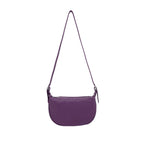 Italian Designer Leather Round Shoulder Bag Purple