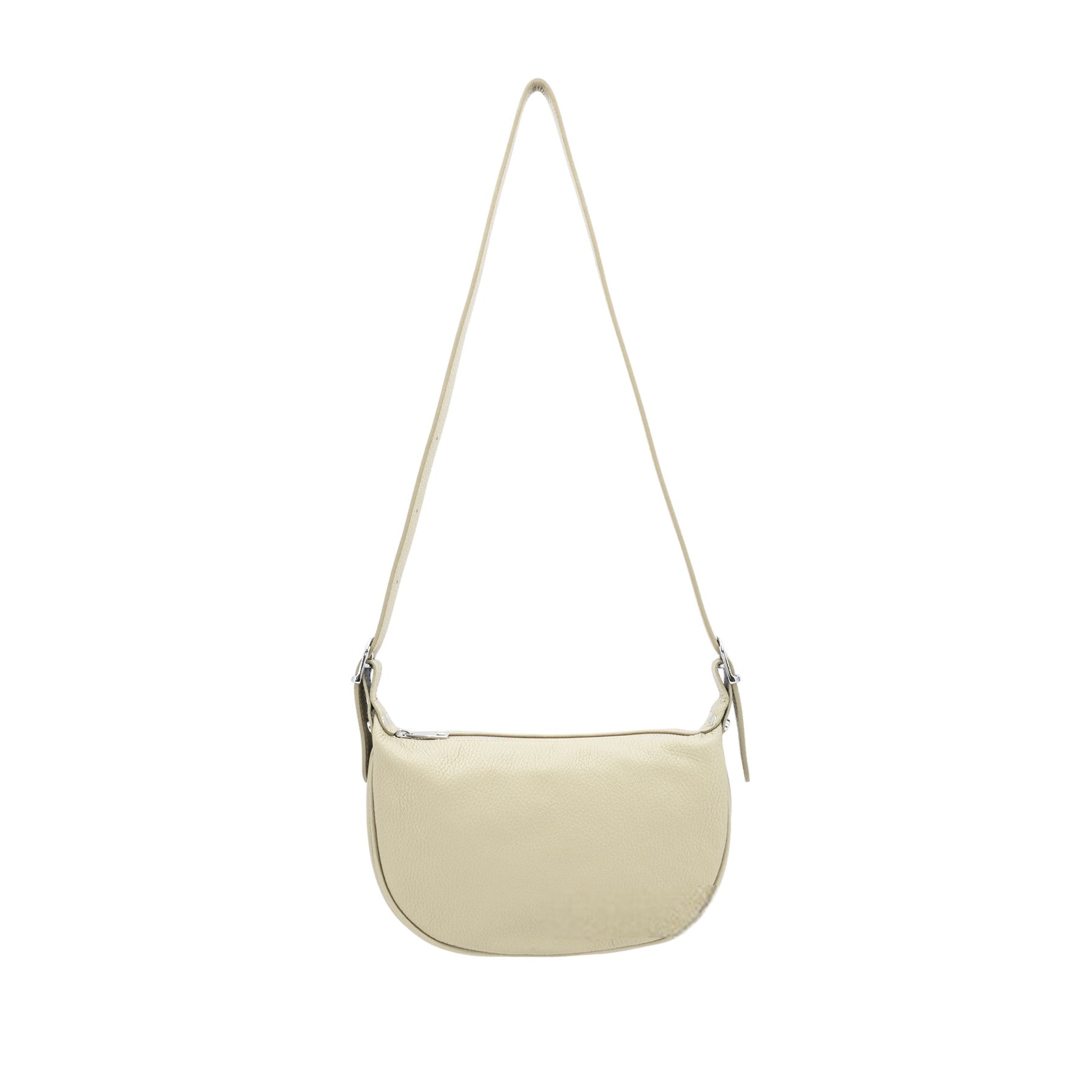 Italian Designer Leather Round Shoulder Bag Stone Main image