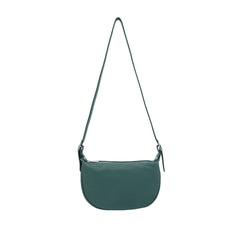 Italian Designer Leather Round Shoulder Bag Teal
