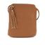 Italian Leather Tassel Crossbody-Fozzino Dark Tan