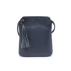 Italian Leather Tassel Crossbody-Fozzino Navy