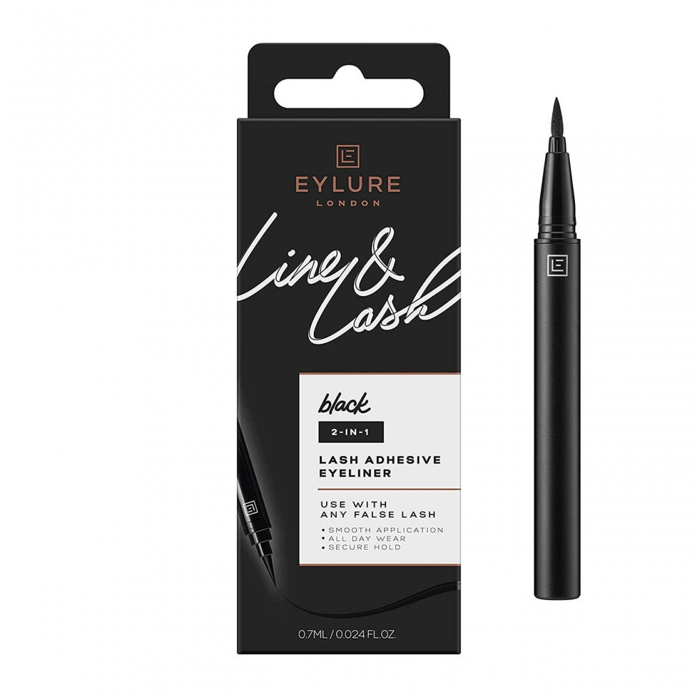 Eylure Line and Lash 2-in-1 Lash Adhesive Eyeliner - Black (0.7ml) Main image