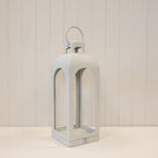 Medium Off White Metal Open Face Lantern 51cm
