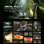 [HK Warehouse] Blackview Oscal Pilot 5 5G Rugged Phone, 8GB+256GB, 6.67 inch Android 16 UMS9620 T8100 Octa Core, Network: 5G, OTG, NFC (Yellow)