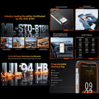 [HK Warehouse] Blackview Oscal TANK 1, 16GB+512GB, 6.78 inch Android 15 DokeOS 4.2 Mediatek Dimensity 7050 Octa Core, Network: 5G, OTG, NFC (Orange)