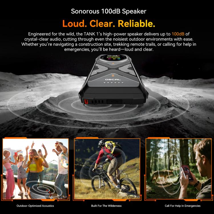 [HK Warehouse] Blackview Oscal TANK 1, 16GB+512GB, 6.78 inch Android 15 DokeOS 4.2 Mediatek Dimensity 7050 Octa Core, Network: 5G, OTG, NFC (Orange)