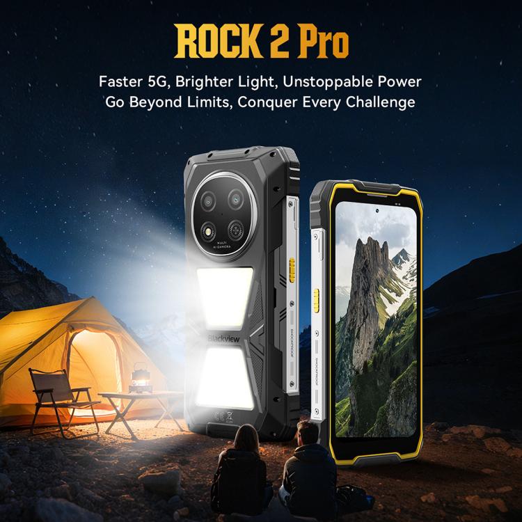 [HK Warehouse] Blackview ROCK 2 Pro Rugged Phone, 8GB+256GB, 6.67 inch Android 16 Unisoc UMS9620 T8100 Octa Core, Network: 5G, OTG, NFC(Yellow)