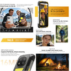 [HK Warehouse] Blackview ROCK 2 Pro Rugged Phone, 8GB+256GB, 6.67 inch Android 16 Unisoc UMS9620 T8100 Octa Core, Network: 5G, OTG, NFC(Yellow)
