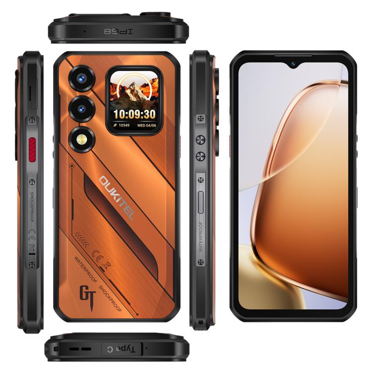 [HK Warehouse] Oukitel WP66 5G Rugged Phone, 12GB+512GB, Side Fingerprint, 6.6 inch Android 16.0 MTK Dimensity 7025 Octa-Core, NFC, OTG, Network: 5G (Orange)