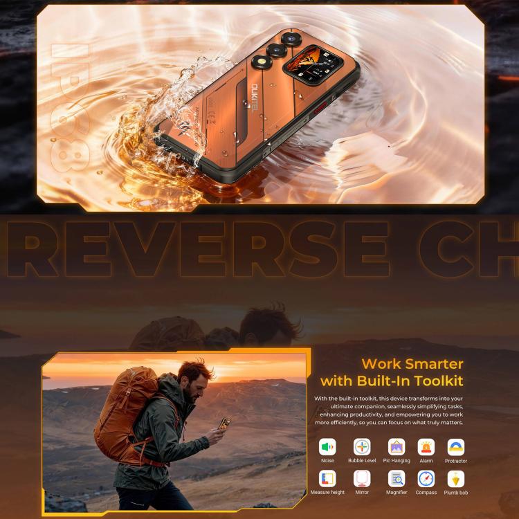 [HK Warehouse] Oukitel WP66 5G Rugged Phone, 12GB+512GB, Side Fingerprint, 6.6 inch Android 16.0 MTK Dimensity 7025 Octa-Core, NFC, OTG, Network: 5G (Orange)