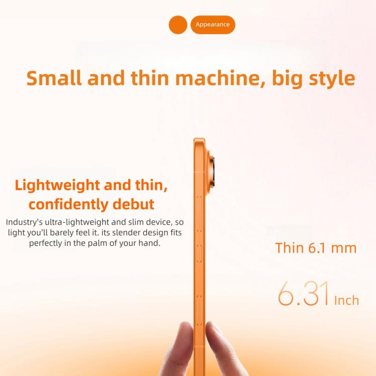 Honor Magic8 Pro Air, 12GB+256GB, Screen Fingerprint, 6.31 inch MagicOS 10.0 / Android 16 Dimensity 9500 Octa Core, Network: 5G, NFC, OTG (Orange)